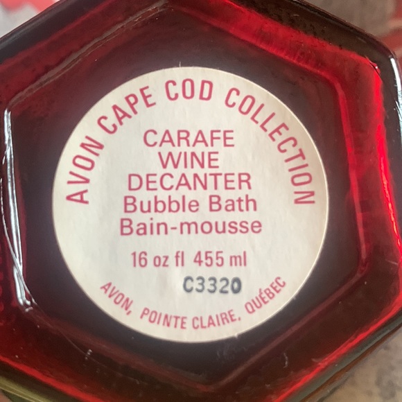 Avon 1876 Cape Cod Ruby Red Wine/Bubble Bath Decanter. Collectable Set/2 - Picture 9 of 12